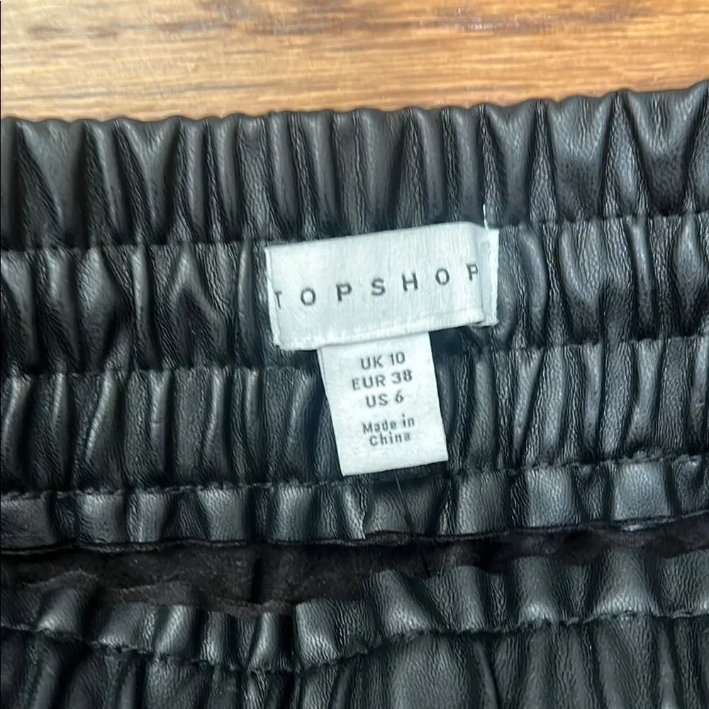 Topshop Black Smocked Mini Skirt Casual
